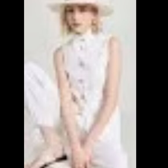Rag & Bone Elle Perf Fedora Ivory Size M - Picture 5 of 7